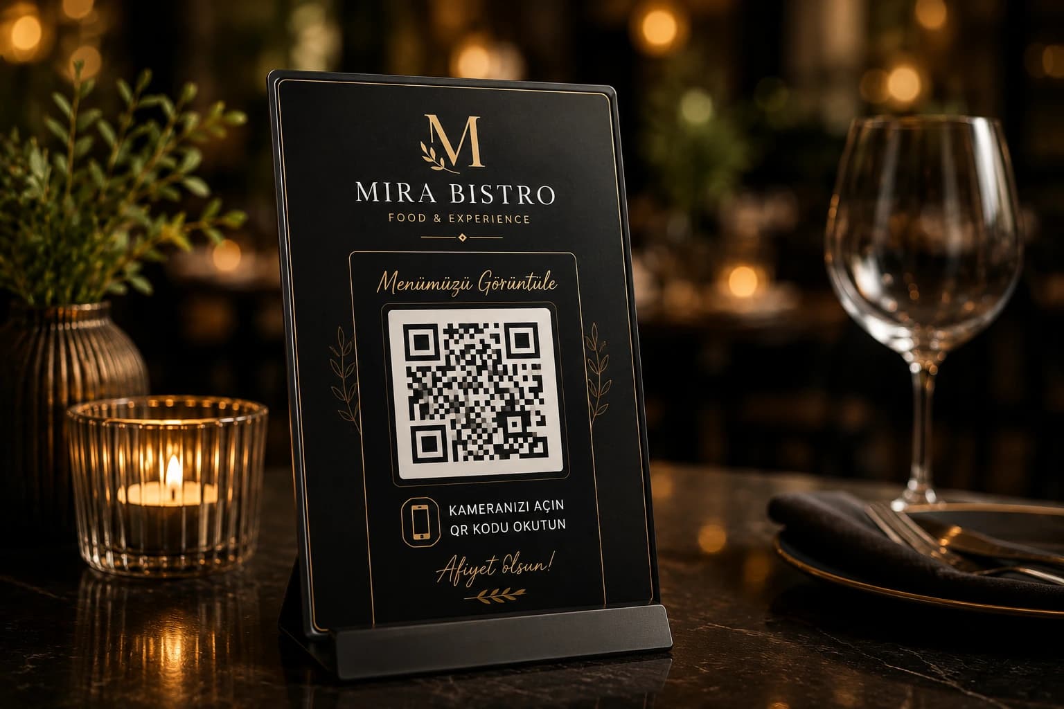 QR Menu Display